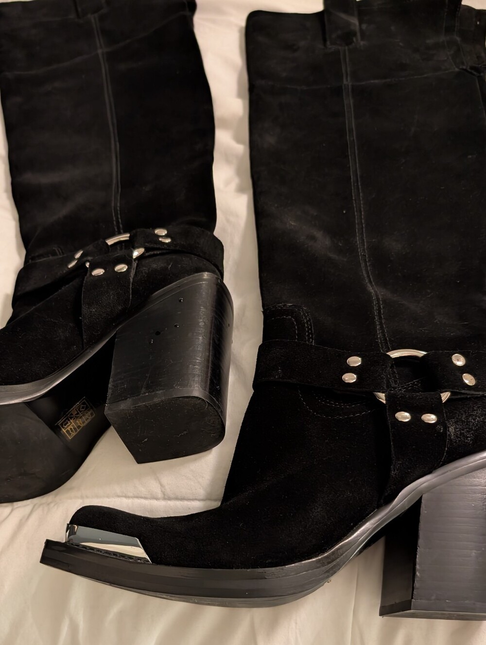 Jeffrey Campbell Black Suede Over-the-Knee Harness Boot - Picture 4 of 4